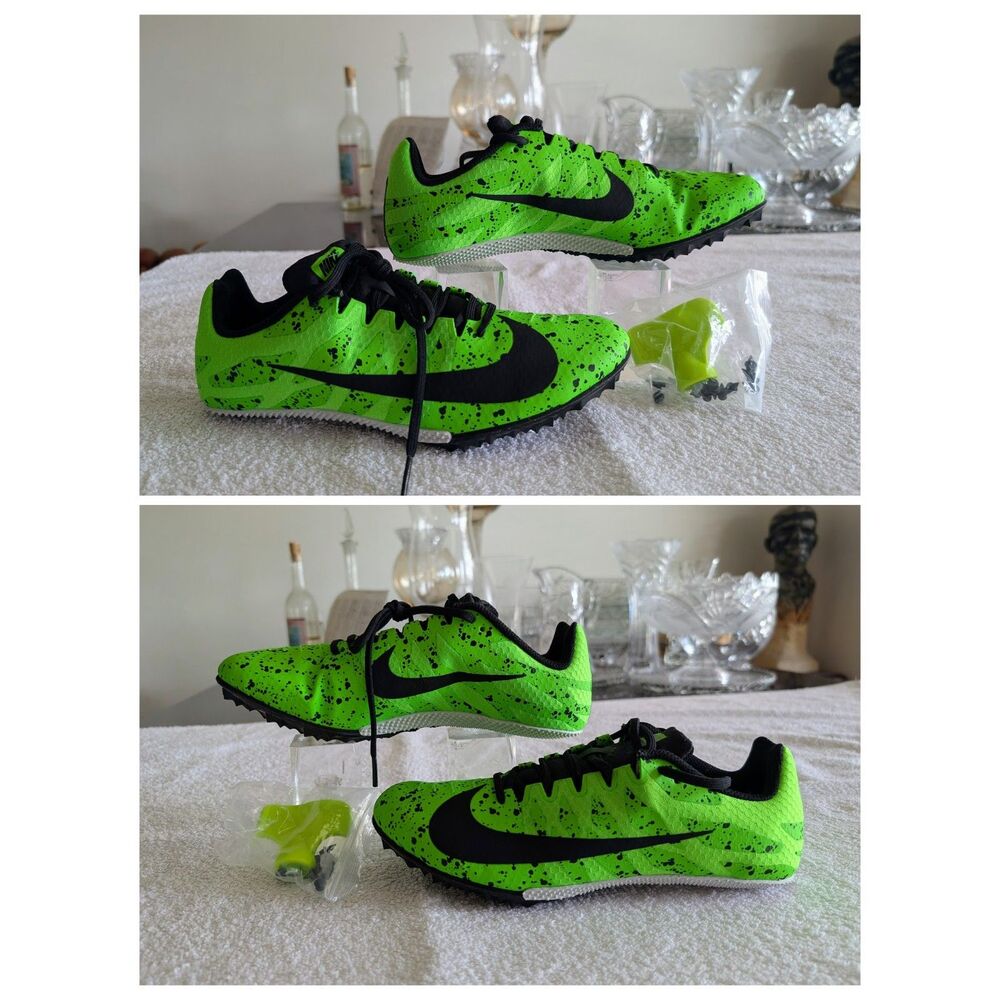 Nike Zoom Rival S 9 Womens Size 8 Electric Green Speckled Track Spikes